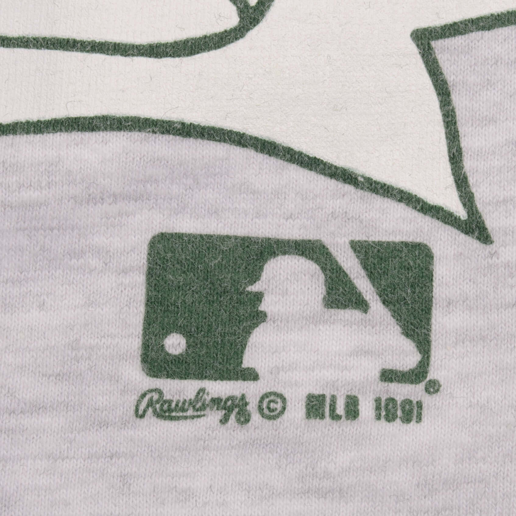 Vintage MLB Oakland Athletics Tee Shirt 1991 Size Large Made In USA With Single Stitch Sleeves