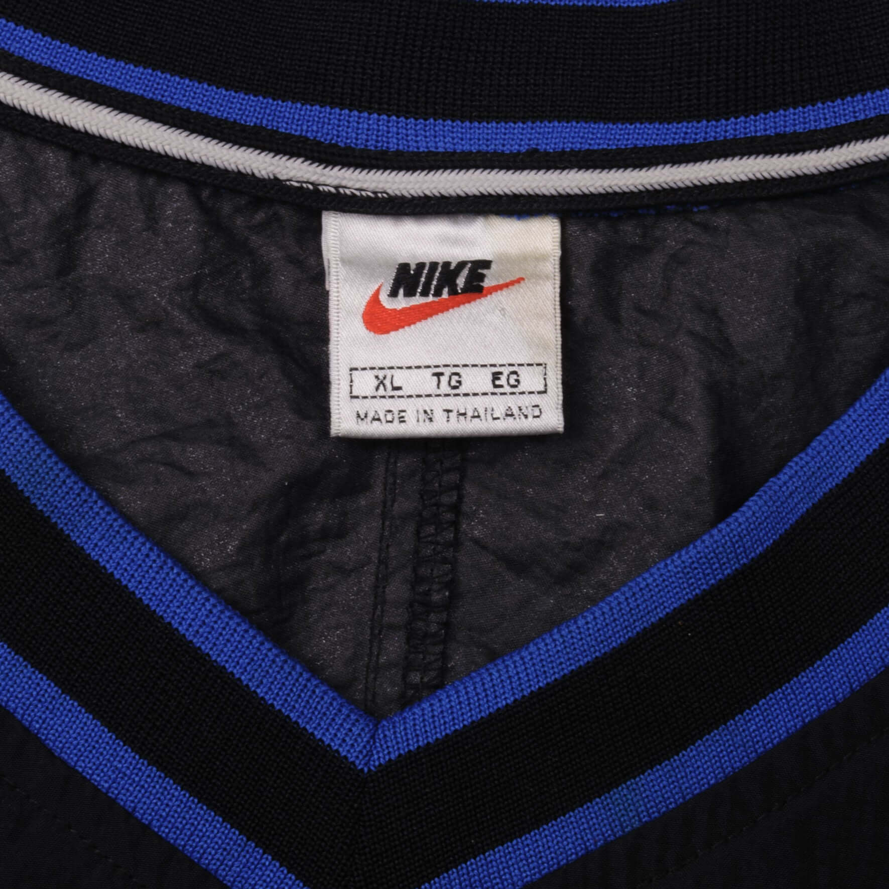 Vintage Nike Windbreaker Pullover Center Swoosh Black Jacket 1990S Size XL