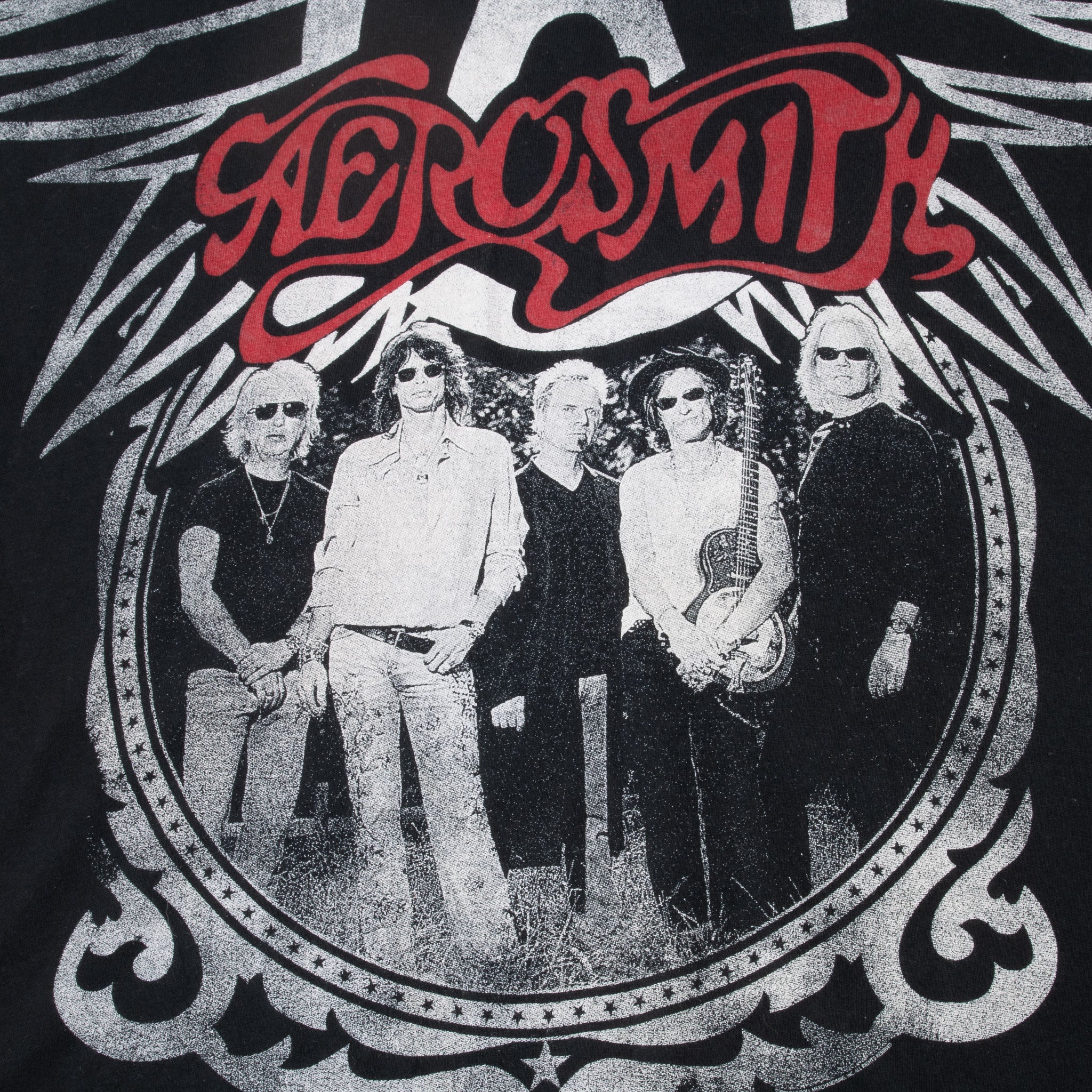 Vintage Aerosmith Tour 2009 All Over Print Tee Shirt Size Large