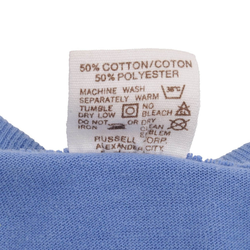 Vintage Unc North Carolina Tarheels 1970S Russell Tee Shirt Size Large Made In USA With Single Stitch Sleeves