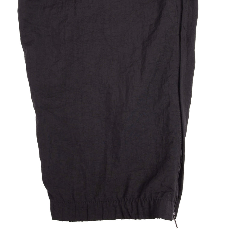 Vintage Nike Classic Swoosh Black Nylon Track Pants Early 1990S Size Large