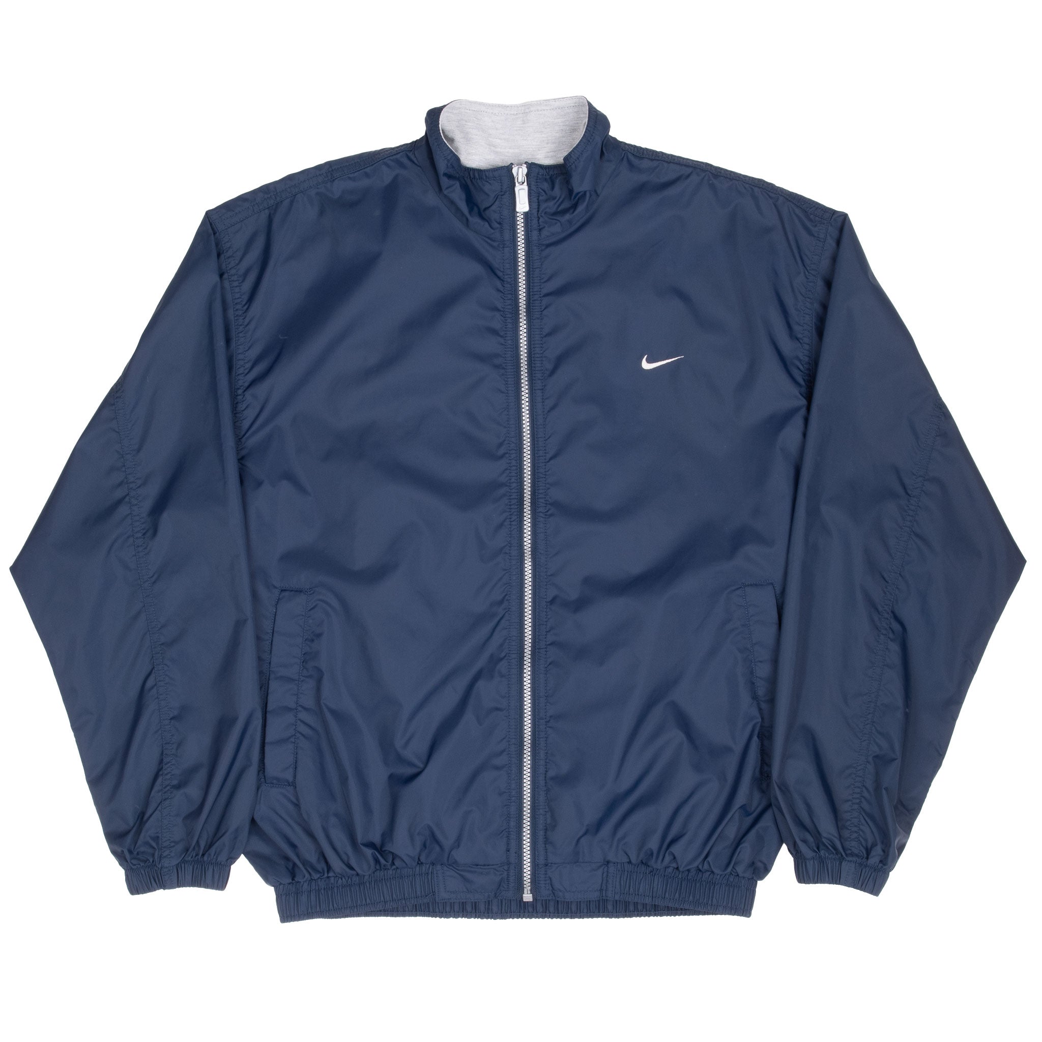 Vintage Nike Classic Swoosh Blue Windbreaker Woman Jacket 1990S Size Medium