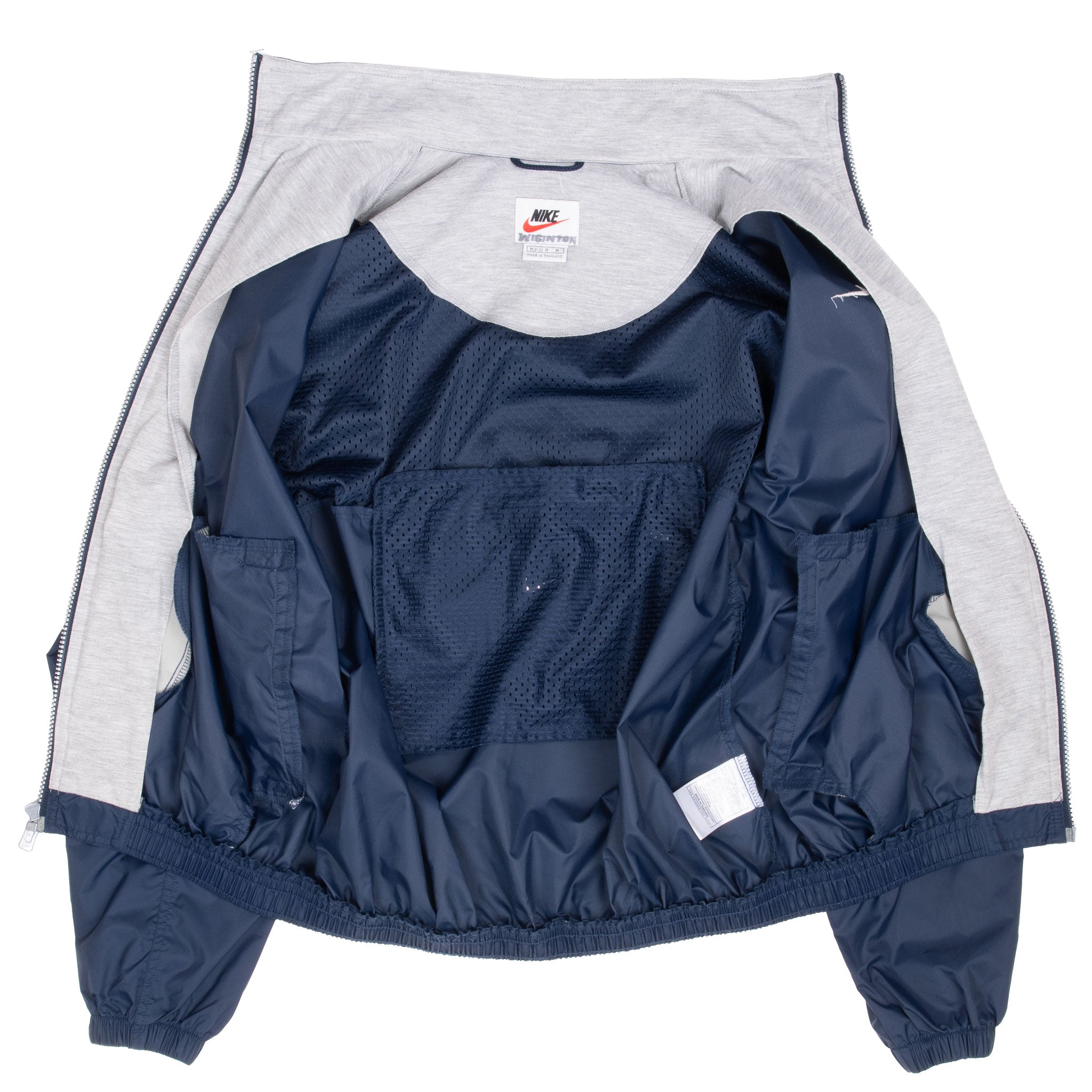 Vintage Nike Classic Swoosh Blue Windbreaker Woman Jacket 1990S Size Medium