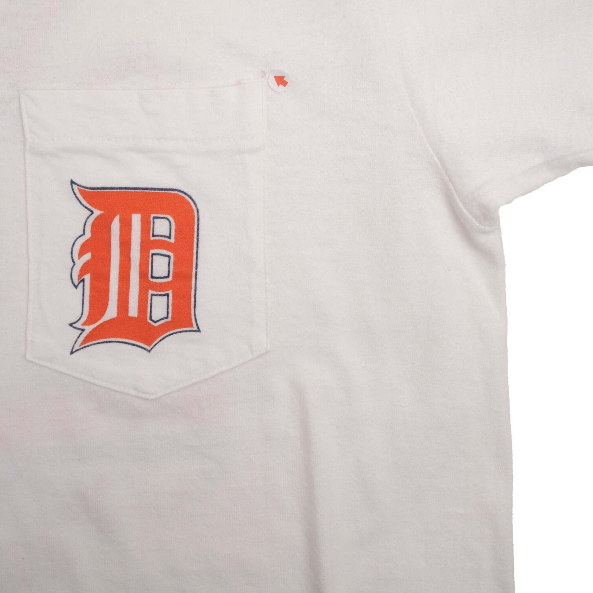 VINTAGE MLB DETROIT TIGERS POCKET TEE SHIRT 1988 SIZE LARGE MADE IN USA