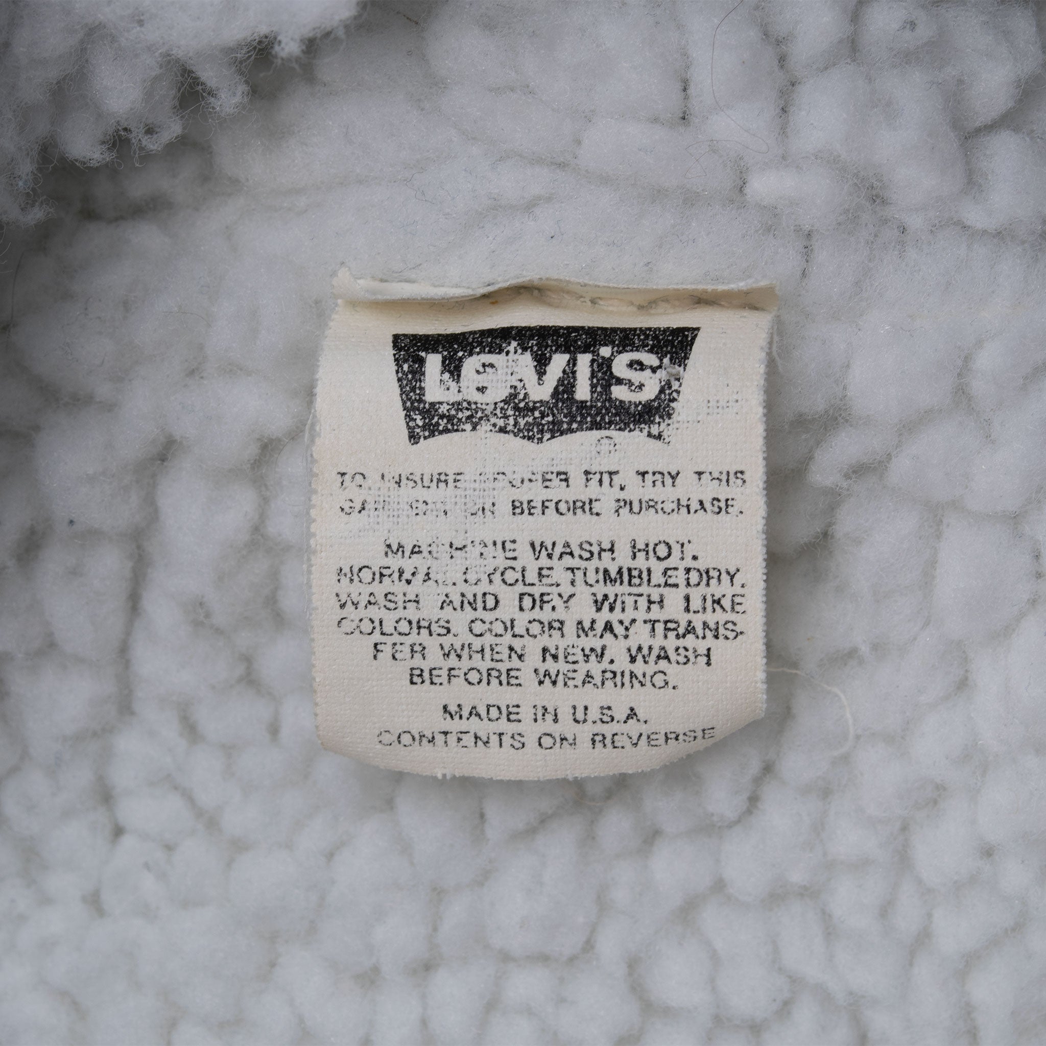 Vintage Levis Sherpa Trucker Denim Jacket 1980S Size Large Made In Usa