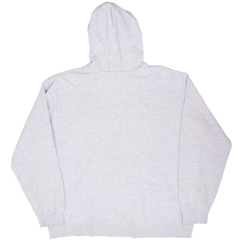 Vintage Nike Spellout Swoosh Gray Hoodie Sweatshirt 2000S Size XL