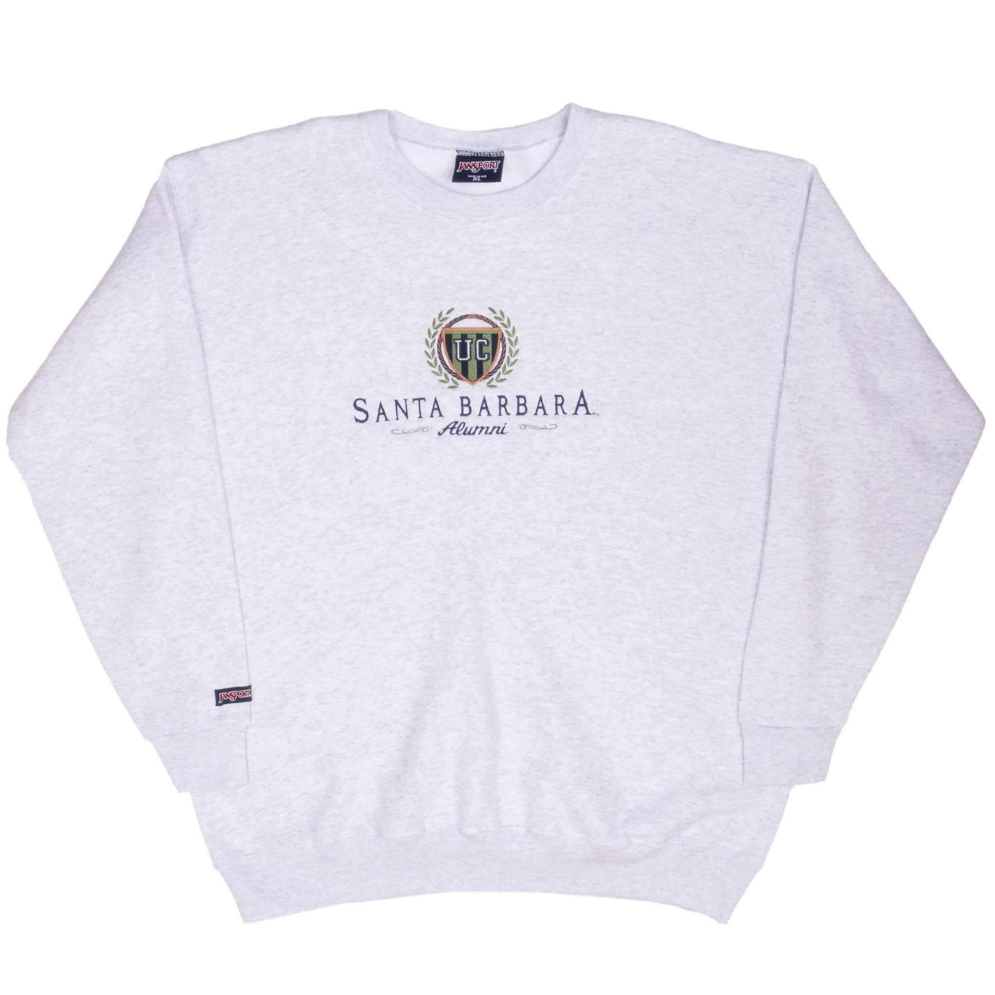 Vintage Ucsb Santa Barbara Grey Jansport Sweatshirt 1990S Size XL Made In USA