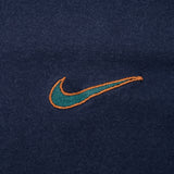 Vintage Nike Classic Swoosh Navy Blue Tee Shirt Size 1990s Size Medium Made In USA