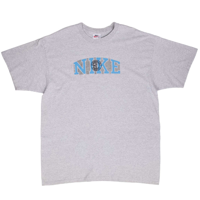 Vintage Nike Spellout Grey Tee Shirt 1990S Size XL