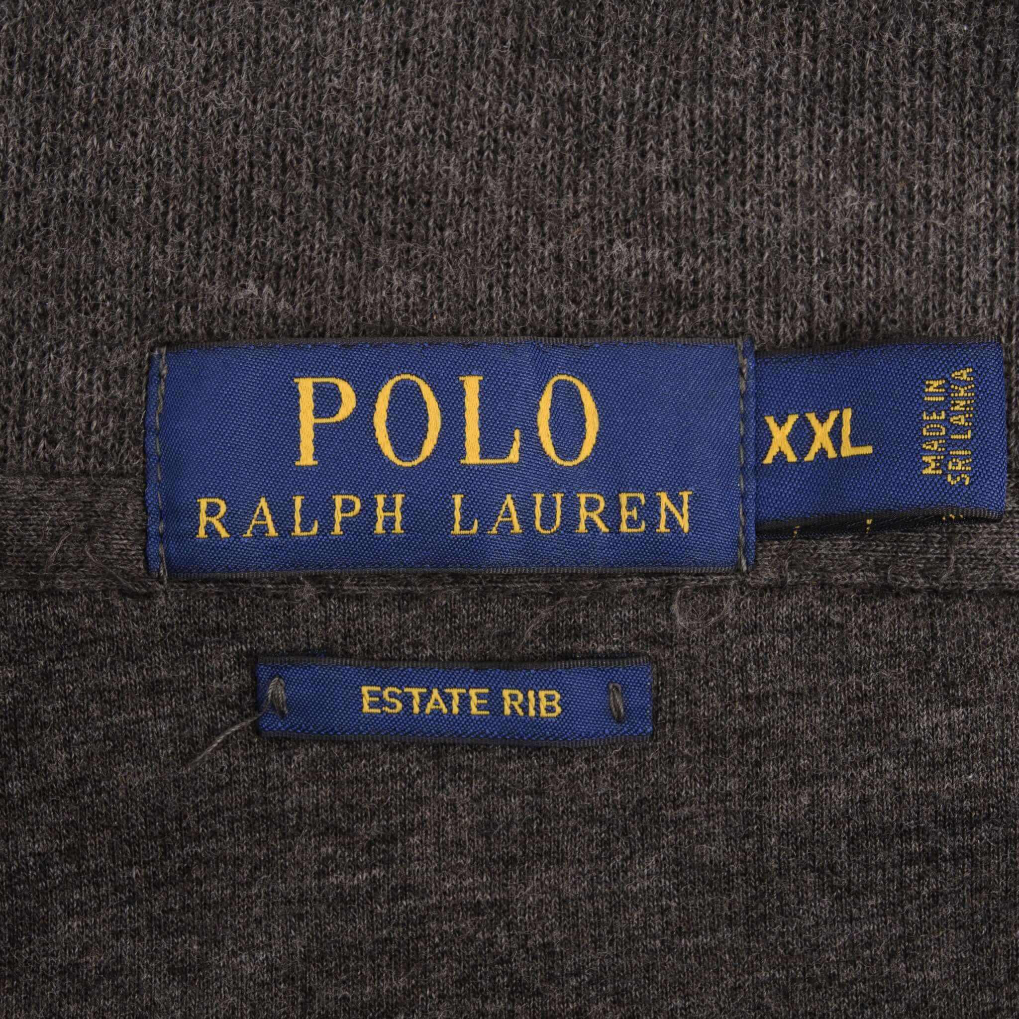Polo Ralph Lauren Dark Grey Quarter 1/4 Zip Sweater Size 2XL