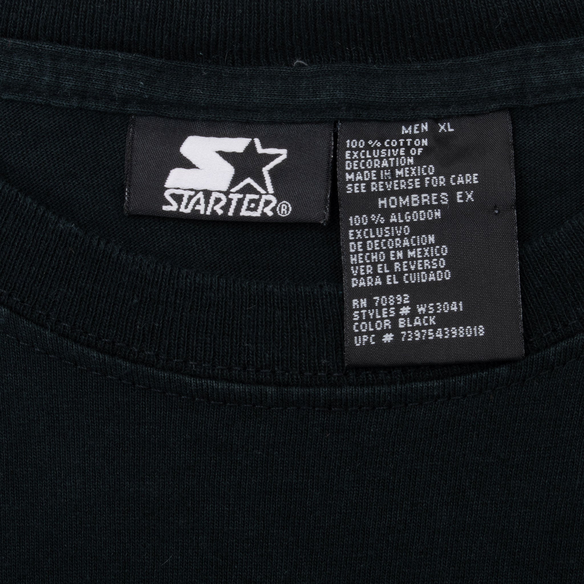 Vintage Starter Athletic Earn Your Sport Blue Tank Top Tee Shirt 1990S Size XL