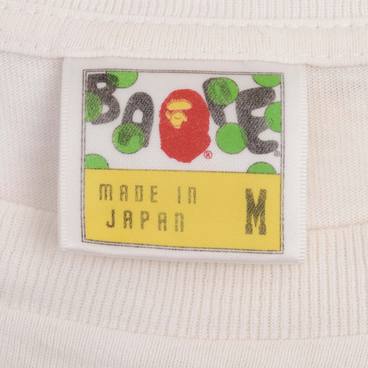 Vintage Bape A Bathing Ape, Ape Shall Never Kill Ape 1993-2010 Tee Shirt Size Medium Made In Japan With Single Stitch Sleeves