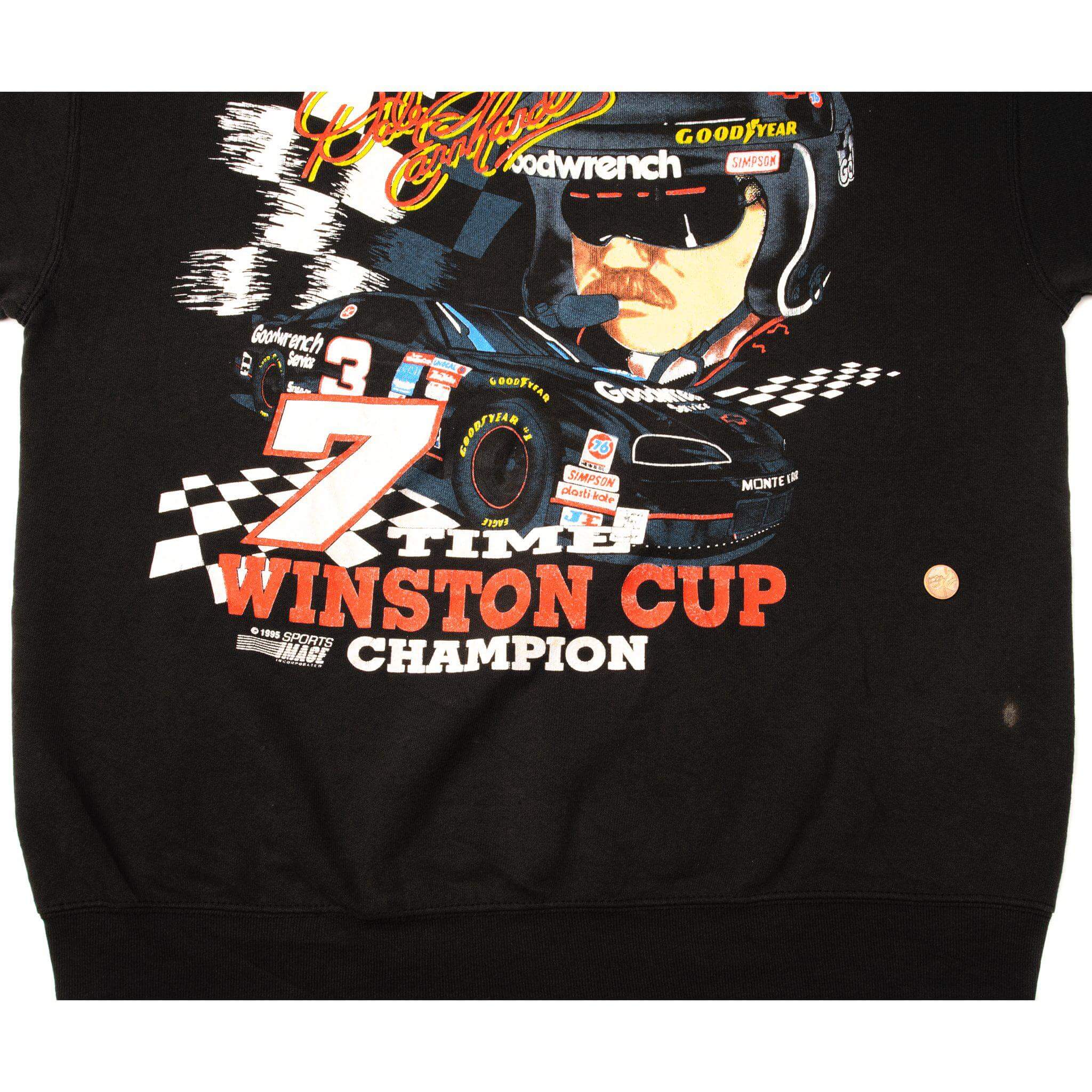 VINTAGE NASCAR DALE EARNHARDT SWEATSHIRT 1995 SIZE XL MADE IN USA