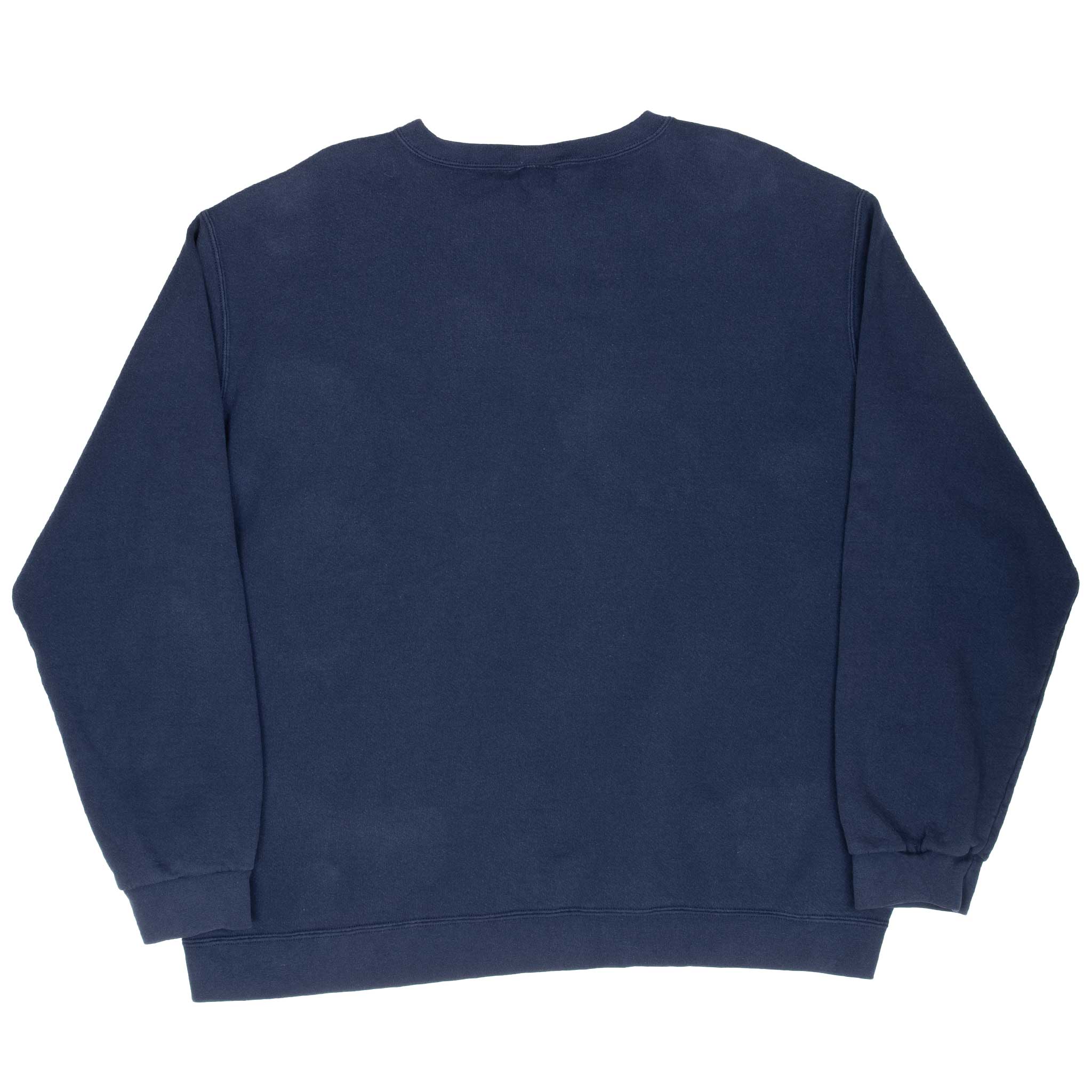 Vintage Nike Classic Swoosh Navy Blue Sweatshirt 2000S Size 2XL