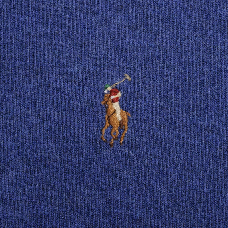 Polo Ralph Lauren Blue Quarter 1/4 Zip Sweater Size Large