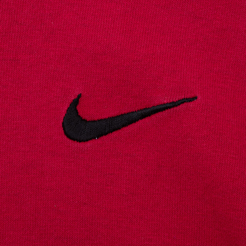 Vintage Nike Classic Swoosh Red Tee Shirt 1990S Size Large Made In Usa