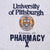 Close-up of University of Pittsburgh crest and School of Pharmacy front print