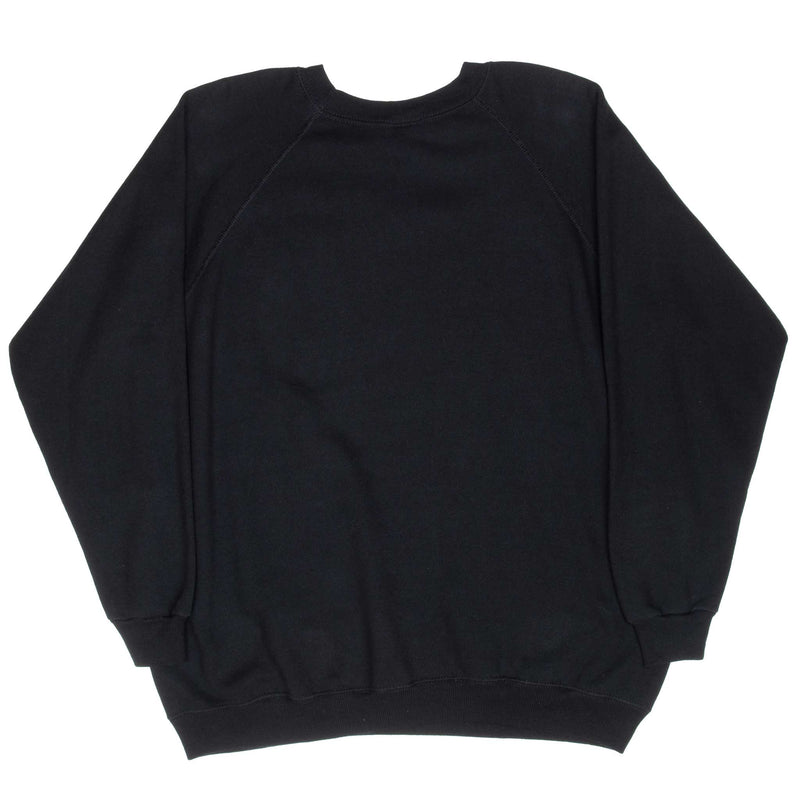 Vintage Hanes Blank Black Sweatshirt 1990S Size 2XL Made In Usa