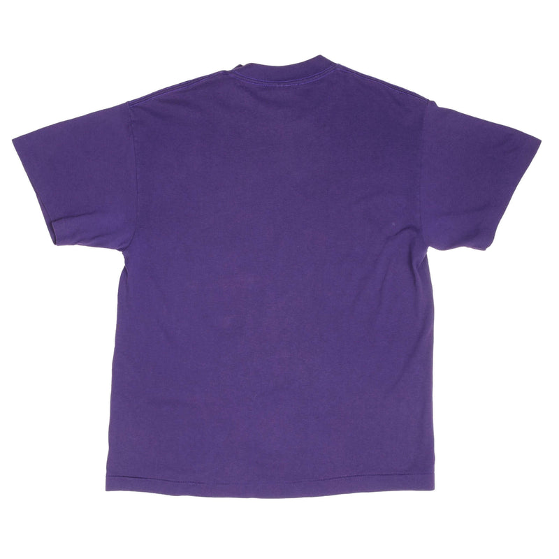 Vintage Purple MLB Colorado Rockies Tee Shirt 1991 Size Medium Made In USA With Single Stitch Sleeves