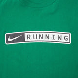 Vintage Nike Running Green Tee Shirt 1990S Size Medium Made In Usa