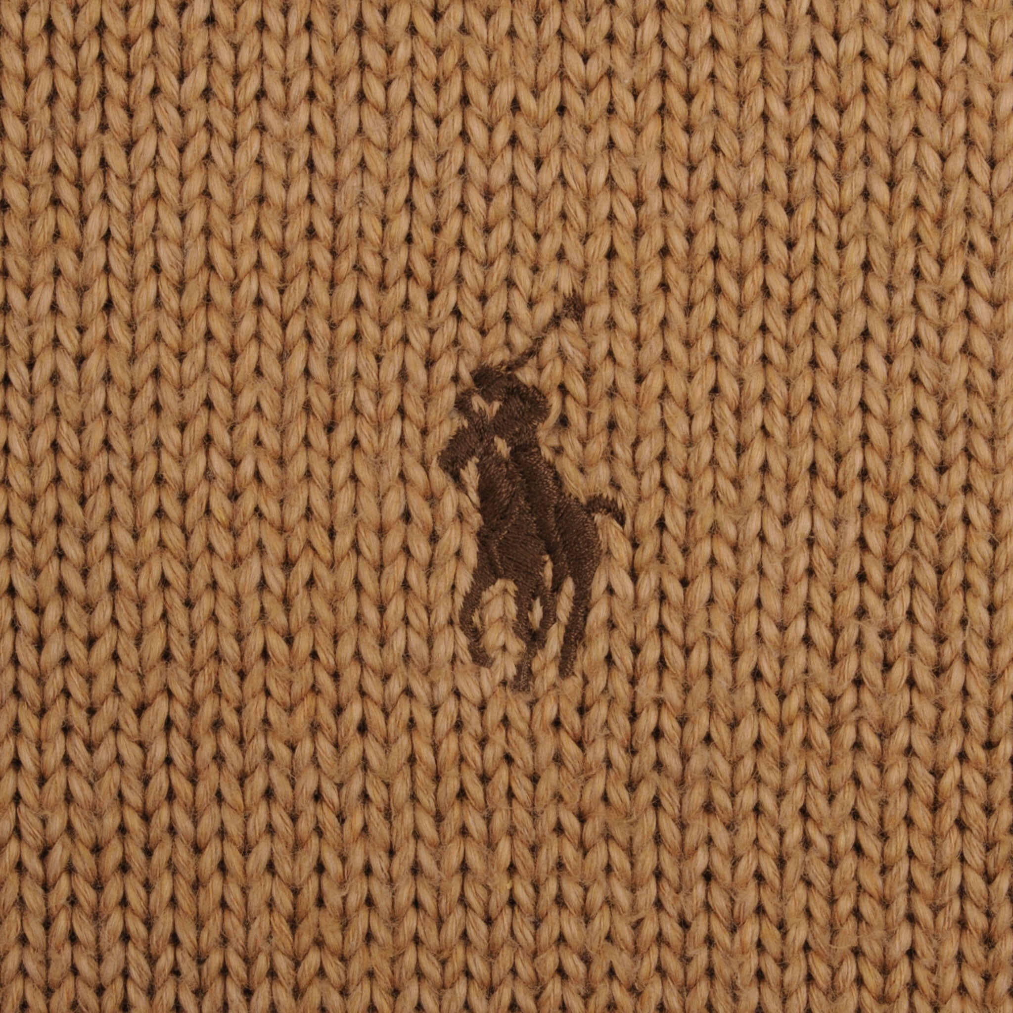 Vintage Polo Ralph Lauren Brown Knit Quarter 1/4 Zip Sweater 1990S Size Large