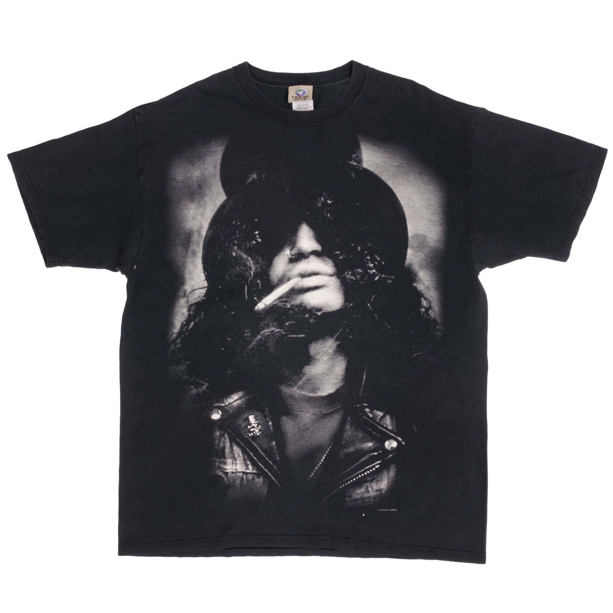 Vintage Liquid Blue Slash Gun N Roses Tee Shirt 2004 Size XL