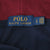 Polo Ralph Lauren neck label and large size tag against burgundy hood lining