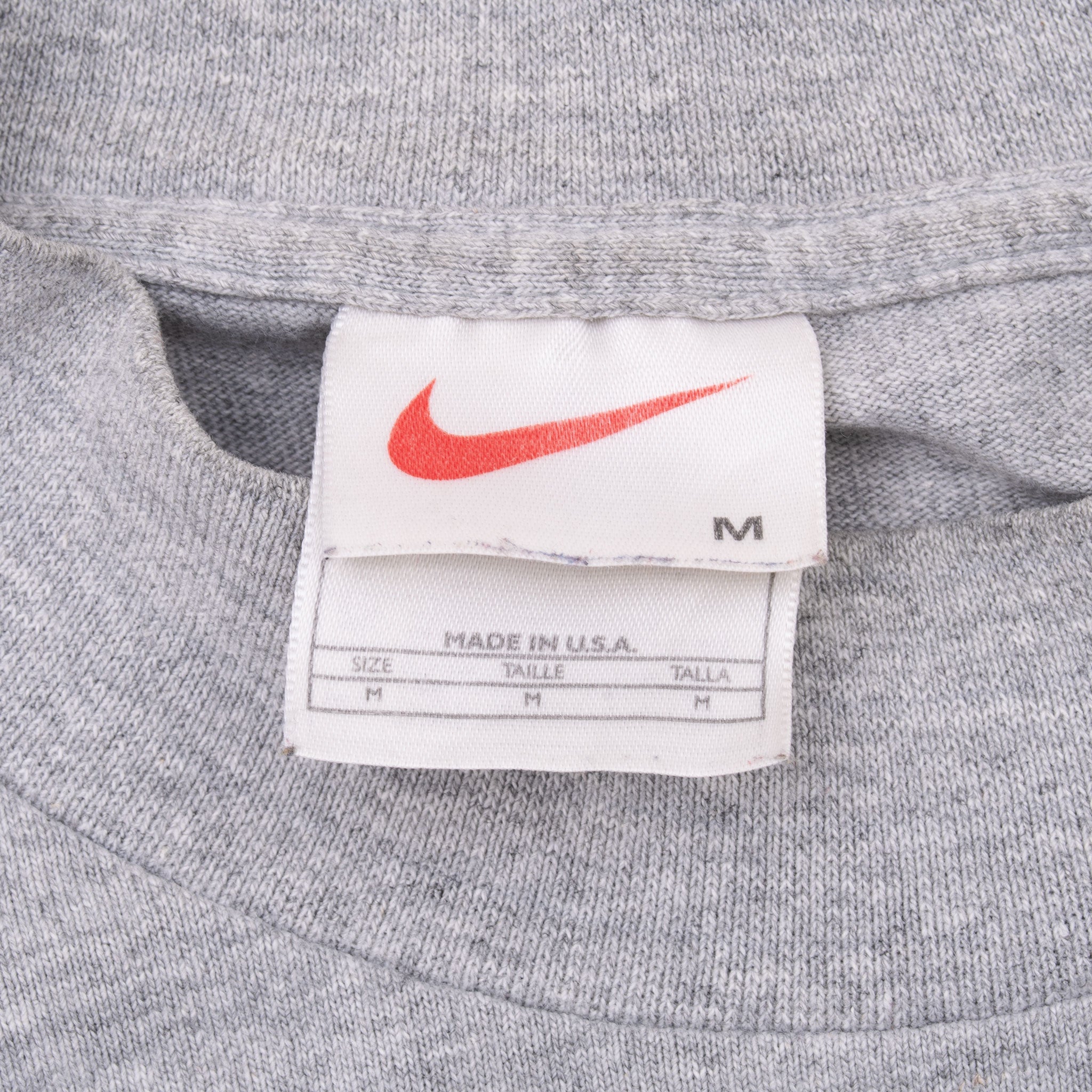 VINTAGE NIKE LONG SLEEVE TURTLE NECK GREY TEE SHIRT 1990S MEDIUM