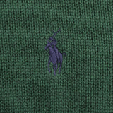Polo Ralph Lauren Green Knit Quarter 1/4 Zip Sweater Size Medium