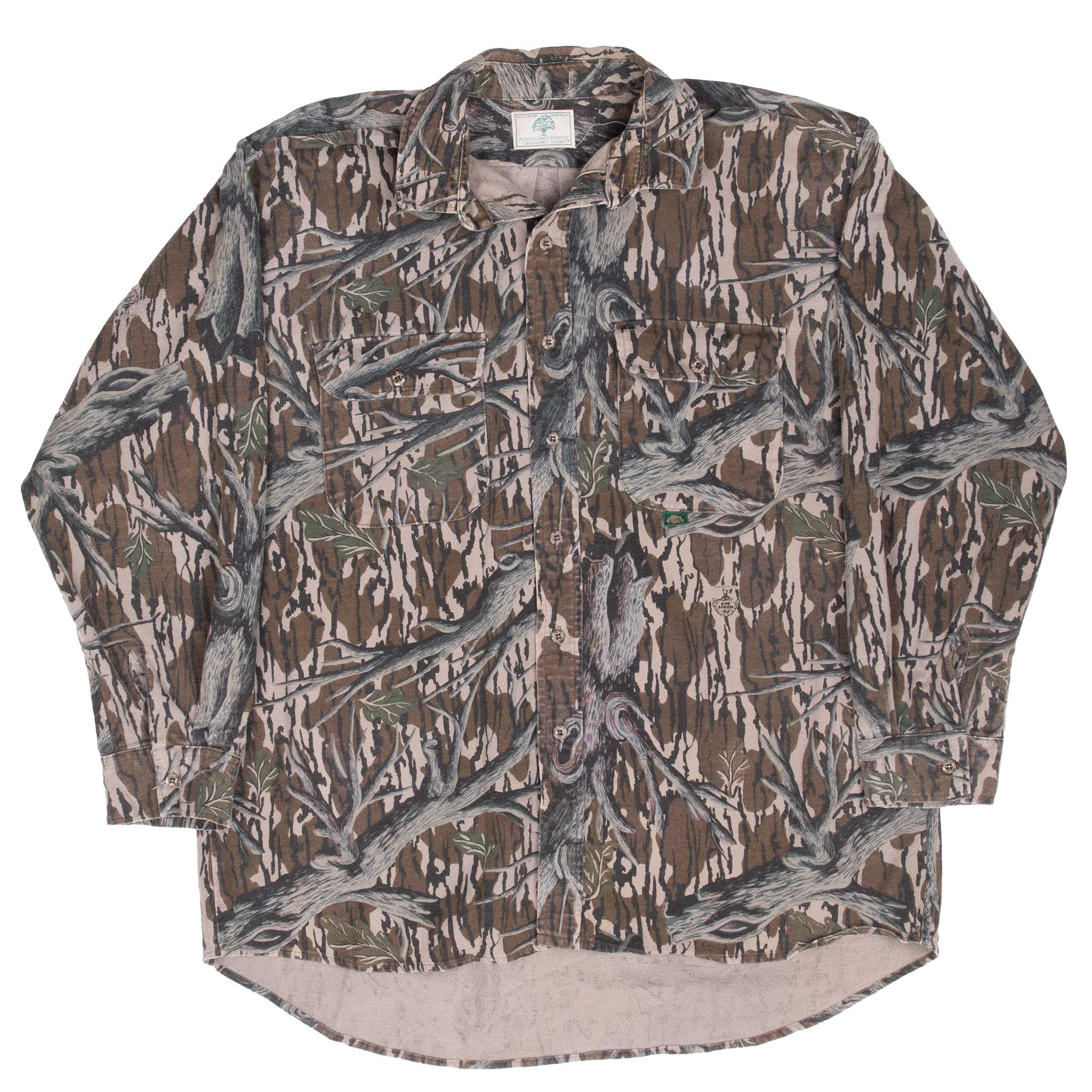 Vintage Hunting Camo Mossy Oak Shirt 1990S Size XL Made In Usa