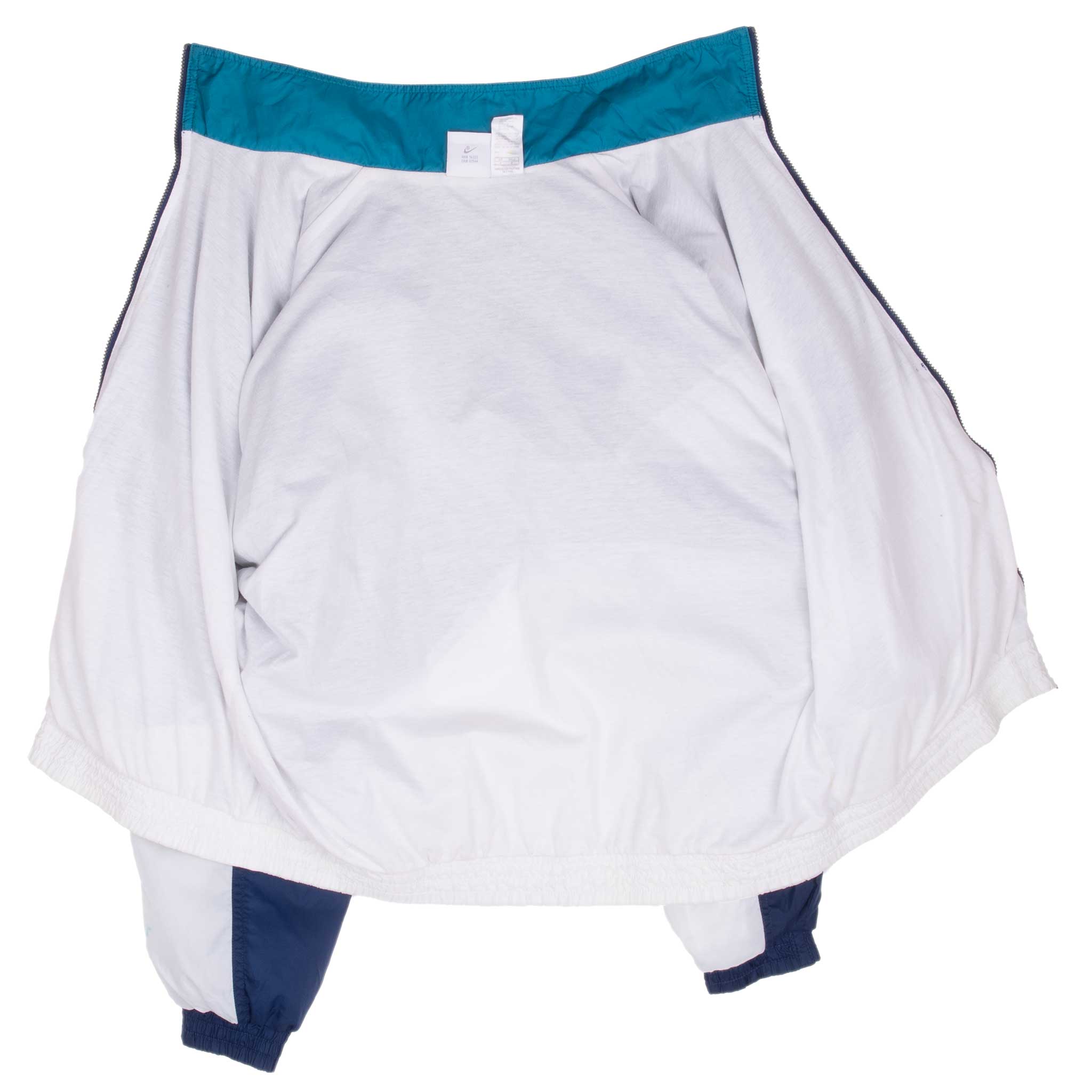 Vintage Nike Blue & White Windbreaker Jacket Late 1980S Size Medium