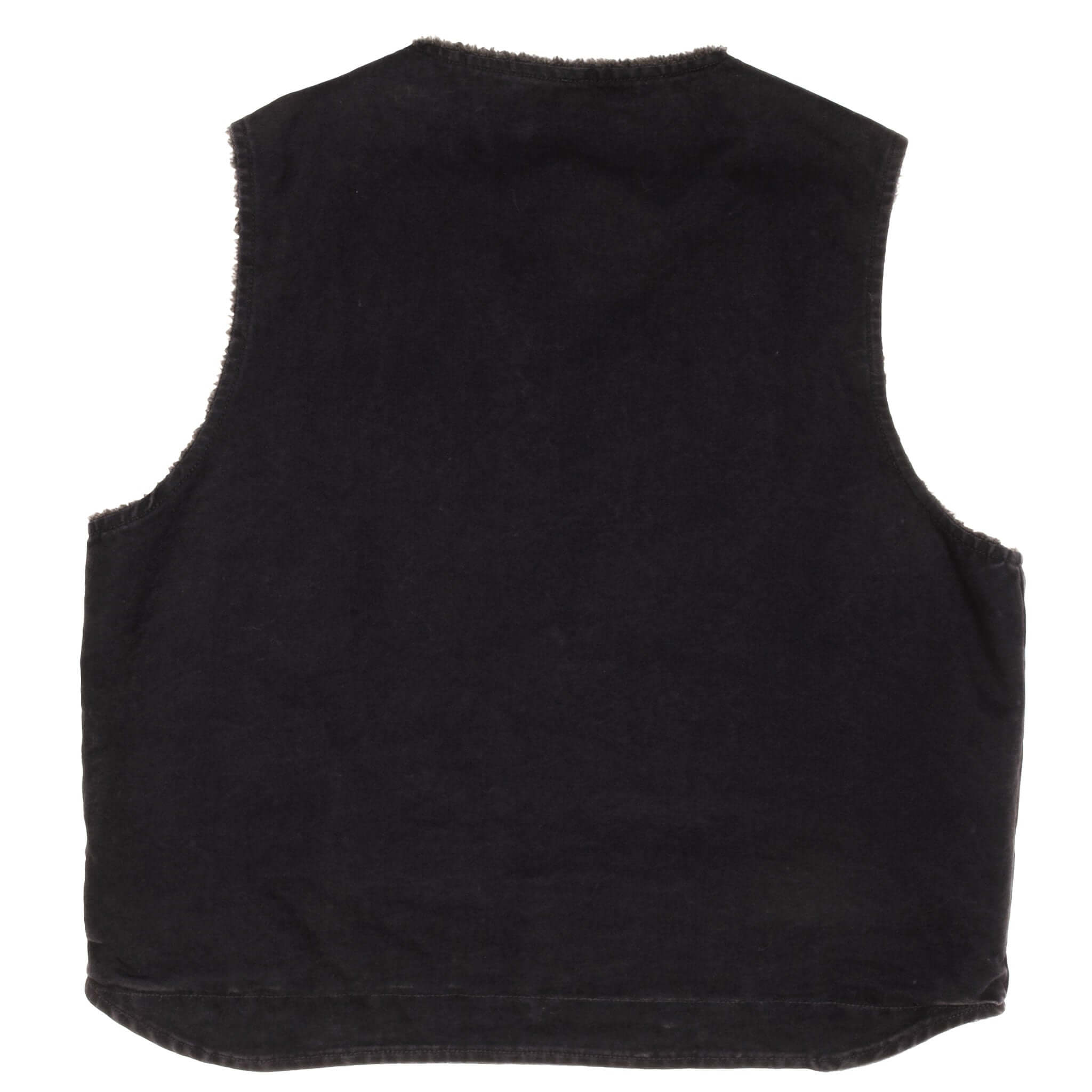 Vintage Carhartt Sherpa Lined Black Vest Jacket Unlined 1990s Size Large V26BLK