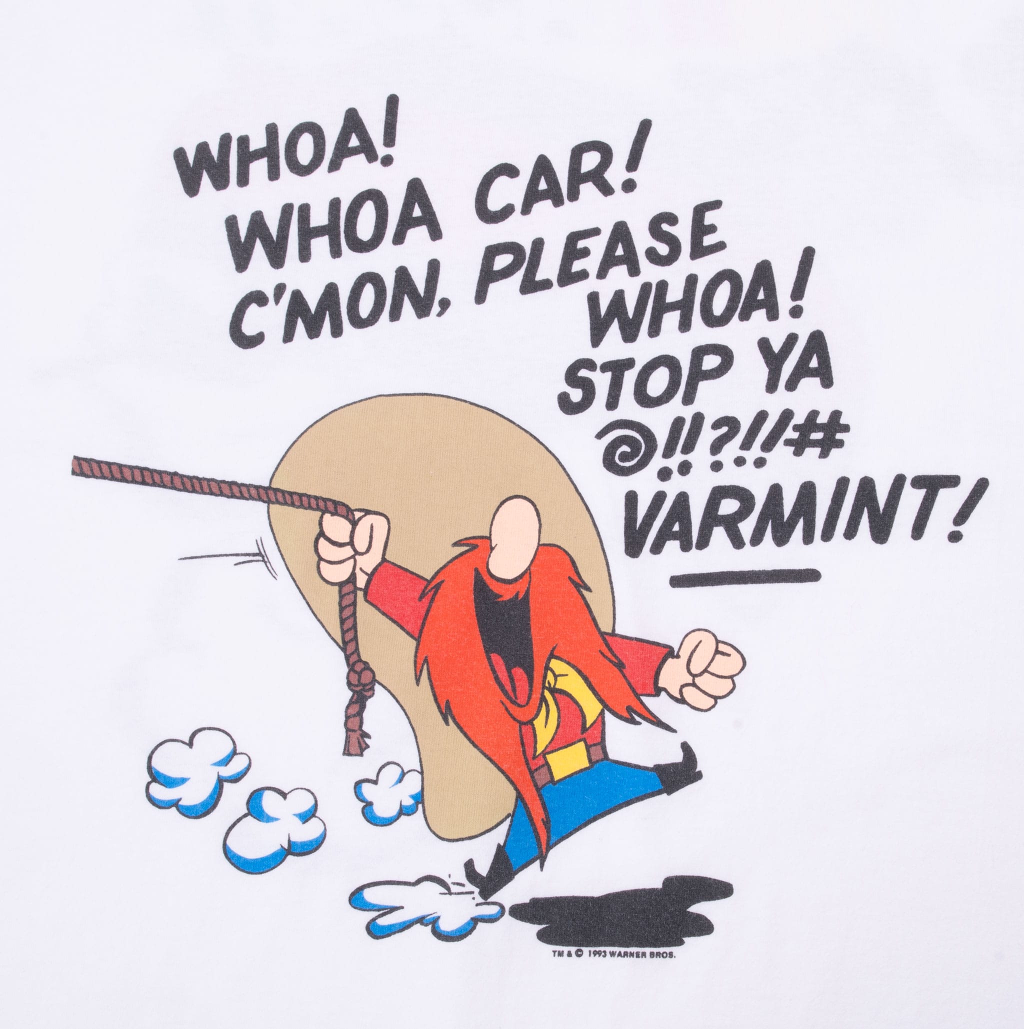 Vintage Nascar Looney Tunes Yosemite Sam Taz Tee Shirt 1993 Size XL Made In Usa With Single Stitch Sleeves