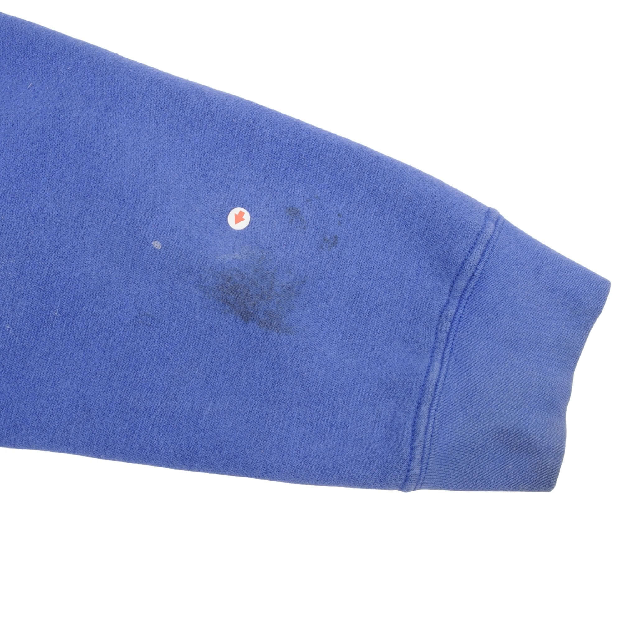 VINTAGE NIKE SPELLOUT CENTER SWOOSH BLUE HOODIE SWEATSHIRT 2000S SIZE XL