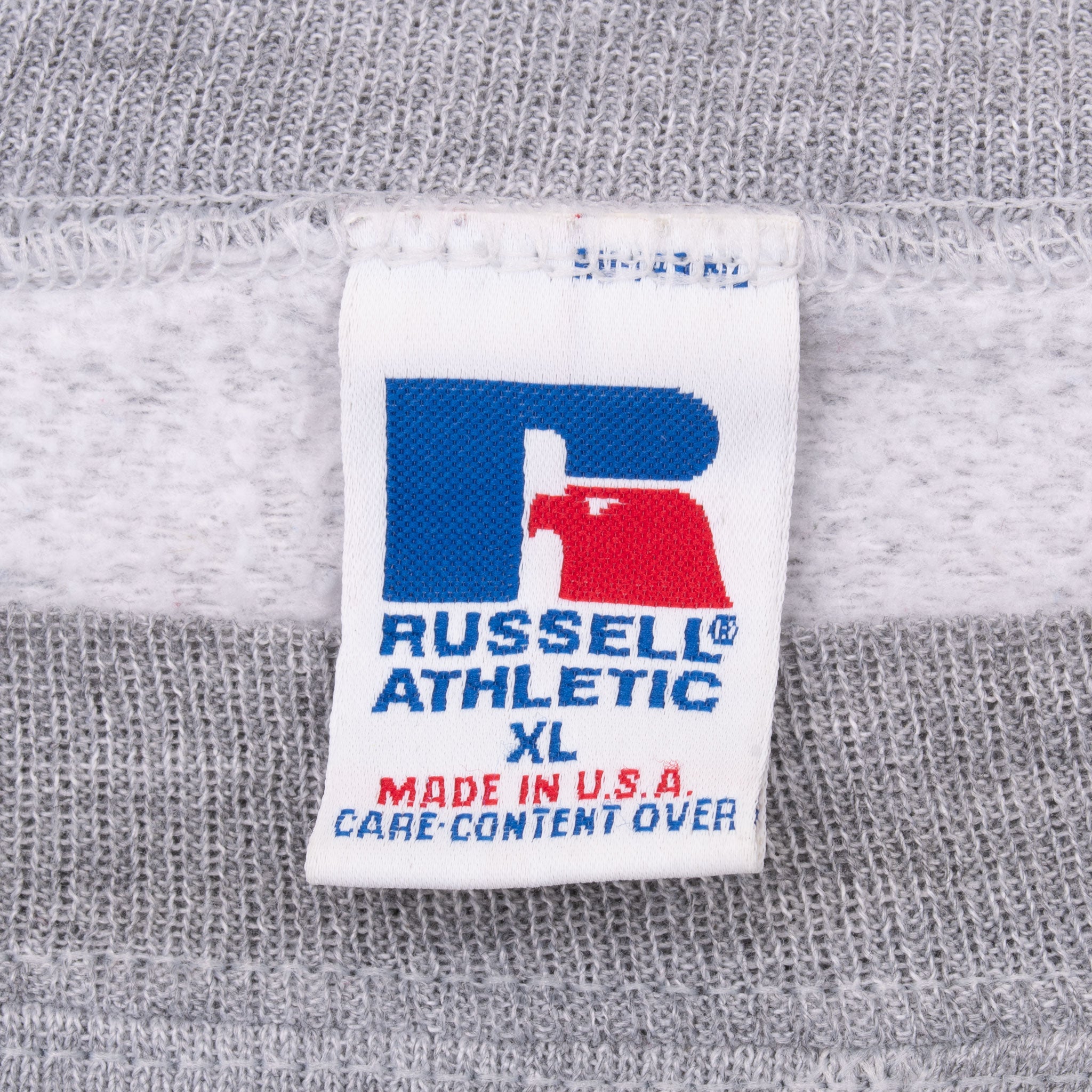 Vintage Russell Athletic Blank Grey Sweatshirt 1990S Size XL Made In Usa