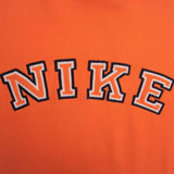 Vintage Nike Spellout Orange Hoodie Sweatshirt 2000S Size 2XL