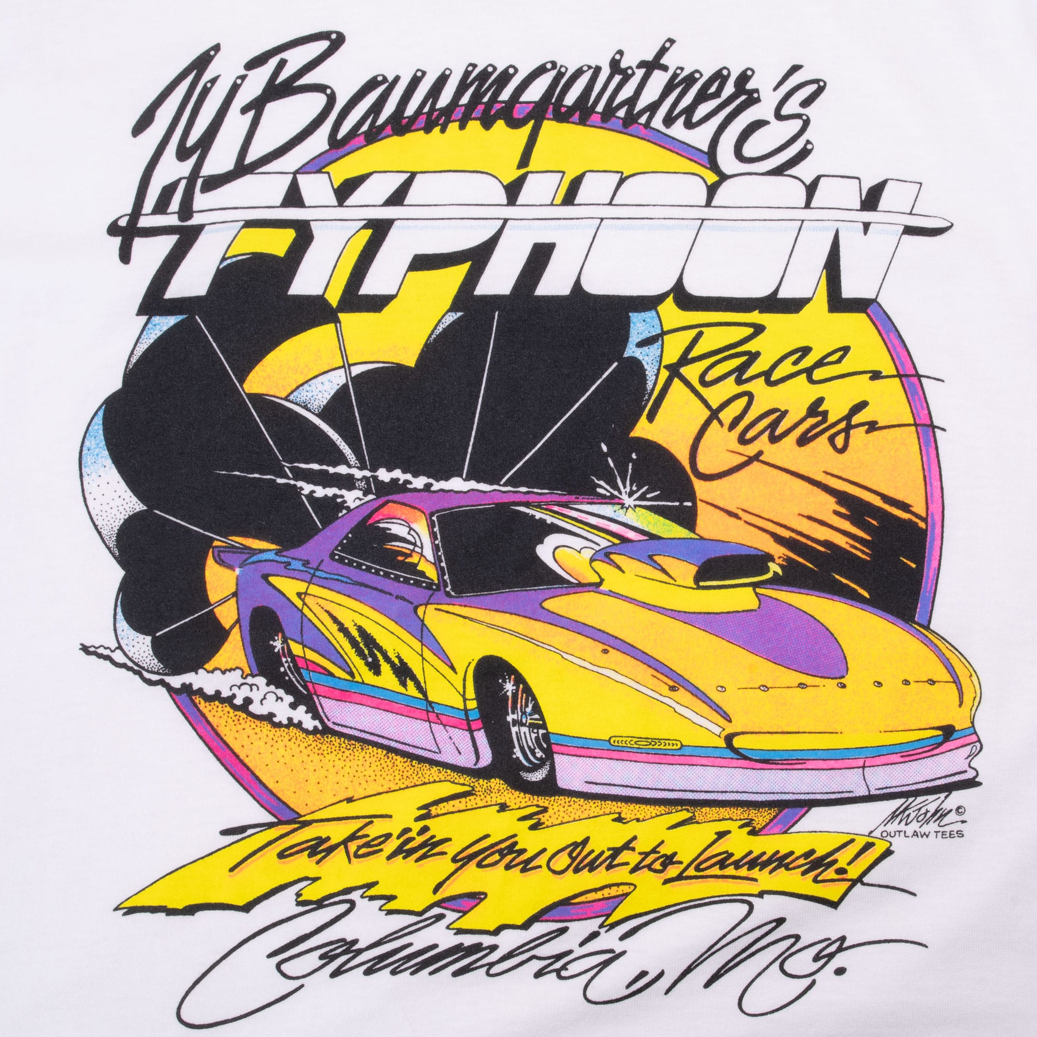 Vintage Ty Baumgartner's Racing Tee Shirt 1990S Size Large Made In Usa
