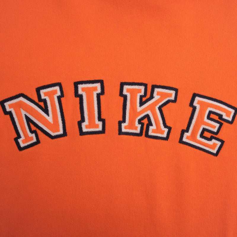 Vintage Nike Spellout Orange Hoodie Sweatshirt 2000S Size 2XL