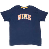 Vintage Nike Spellout Blue Tee Shirt 2000S Size 2XL