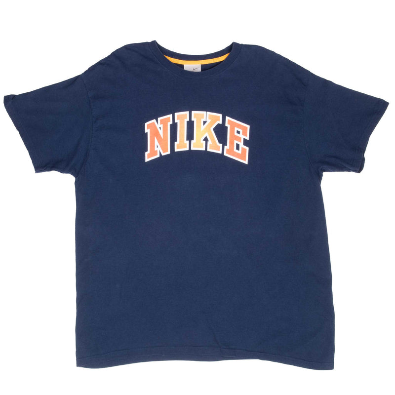 Vintage Nike Spellout Blue Tee Shirt 2000S Size 2XL