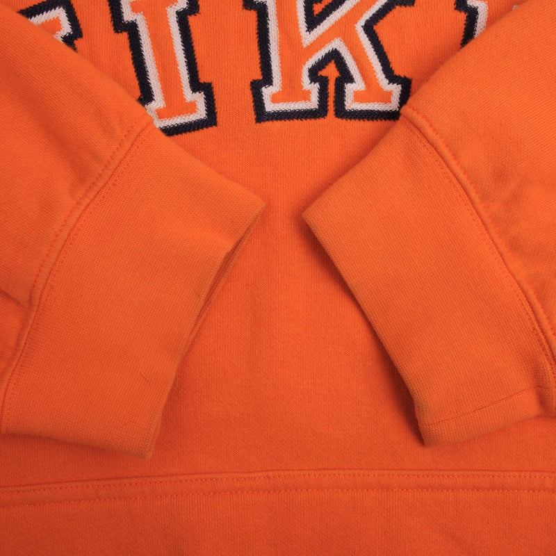 Vintage Nike Spellout Orange Hoodie Sweatshirt 2000S Size 2XL