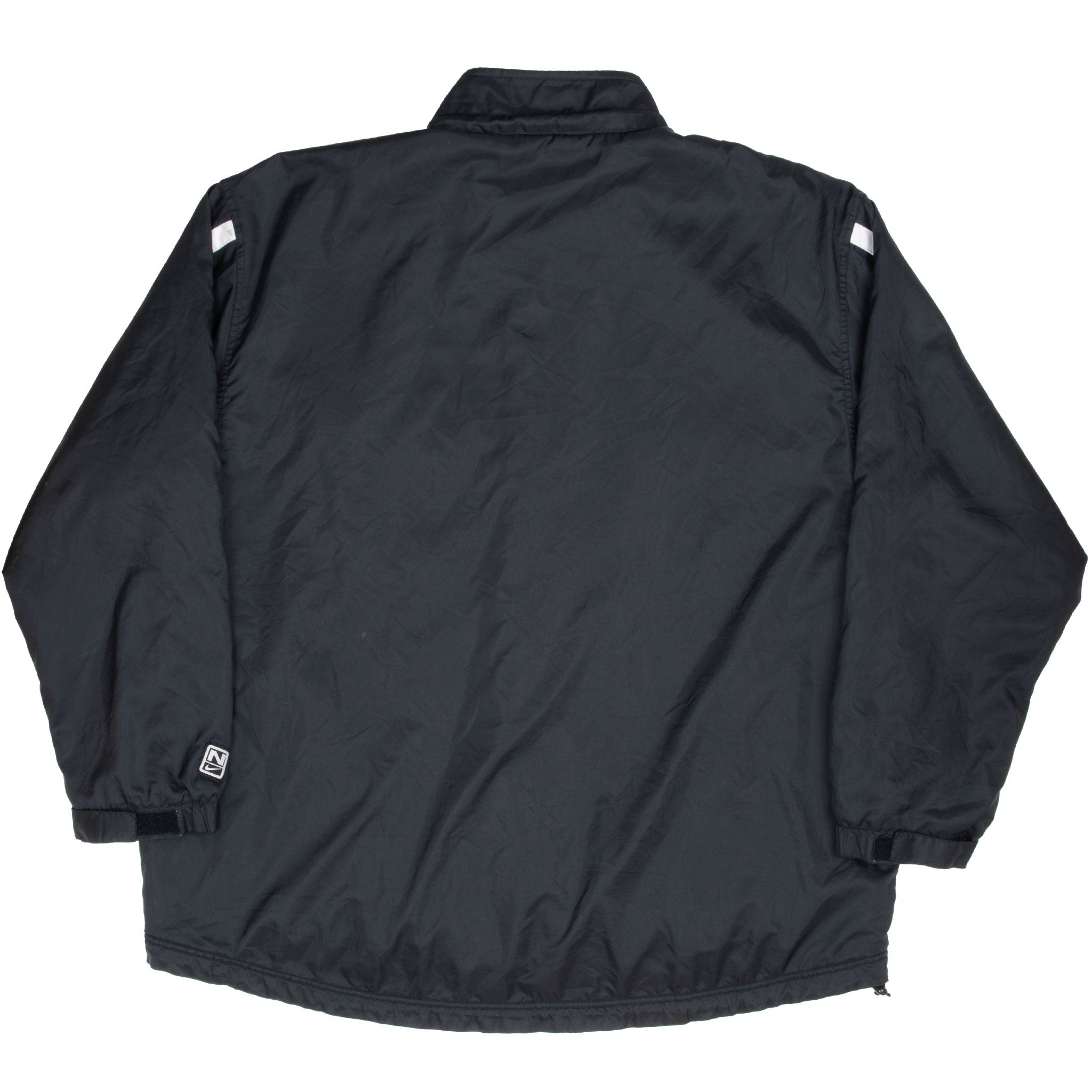 Vintage Nike Swoosh Black Heavyweight Windbreaker Jacket 2000S Size 2XL