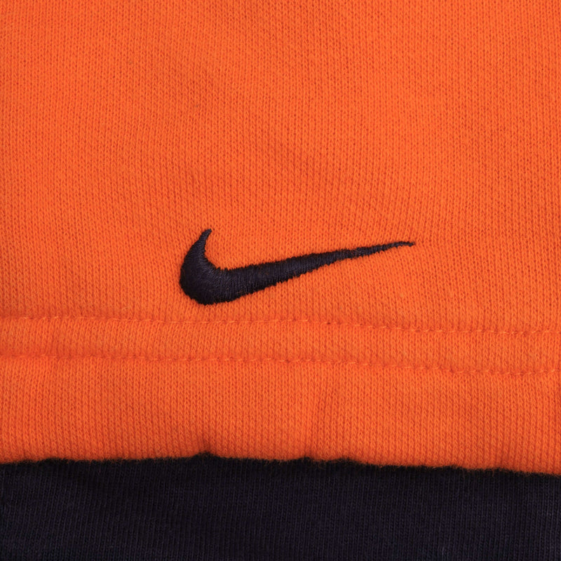 Vintage Nike Spellout Orange Hoodie Sweatshirt 2000S Size 2XL