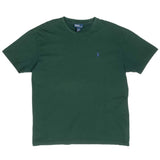 Vintage Polo Ralph Lauren Green Classic Tee Shirt 1990S Size Medium With Single Stitch Sleeves