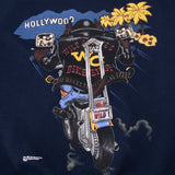 Vintage Looney Tunes Taz Biker Nyc Hollywood Sweatshirt 1994 Size Large