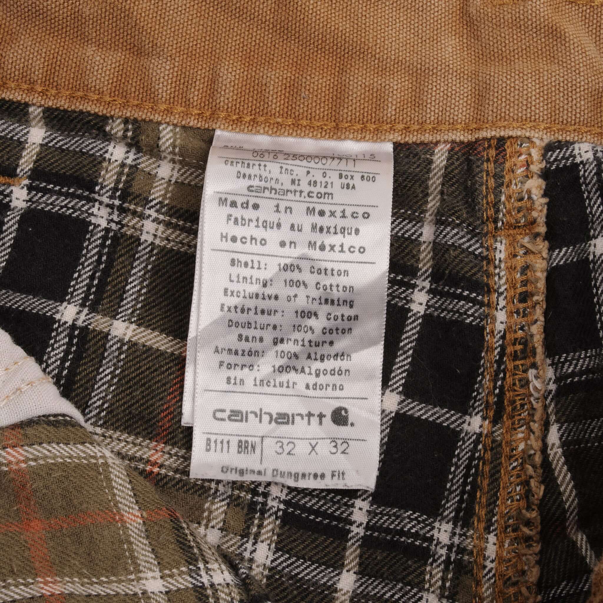 Vintage Carhartt Carpenter Flannel Lined Pants Size 32X32
