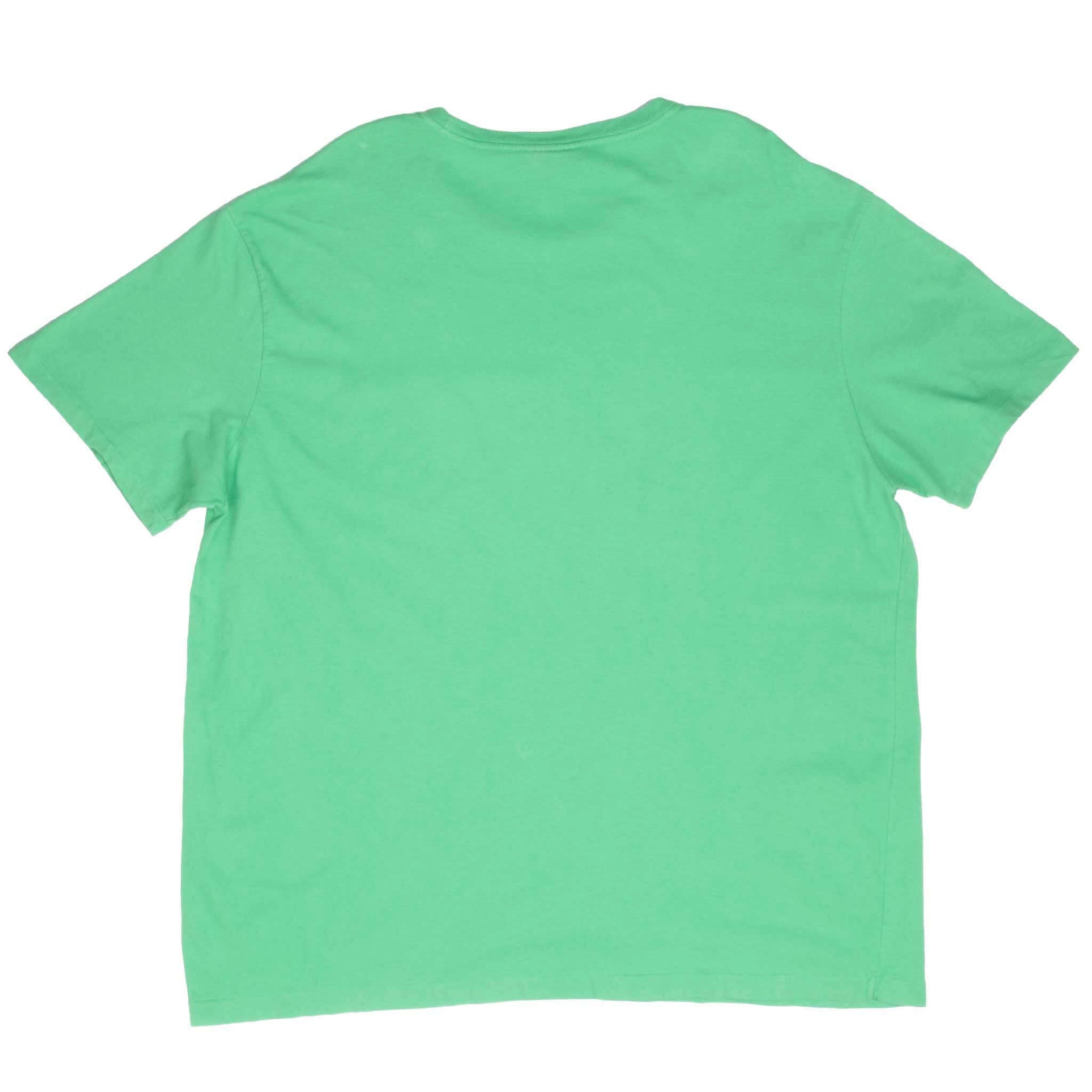 Vintage Polo Ralph Lauren Green Pocket Tee Shirt 1990S Size XL With Single Stitch Sleeves