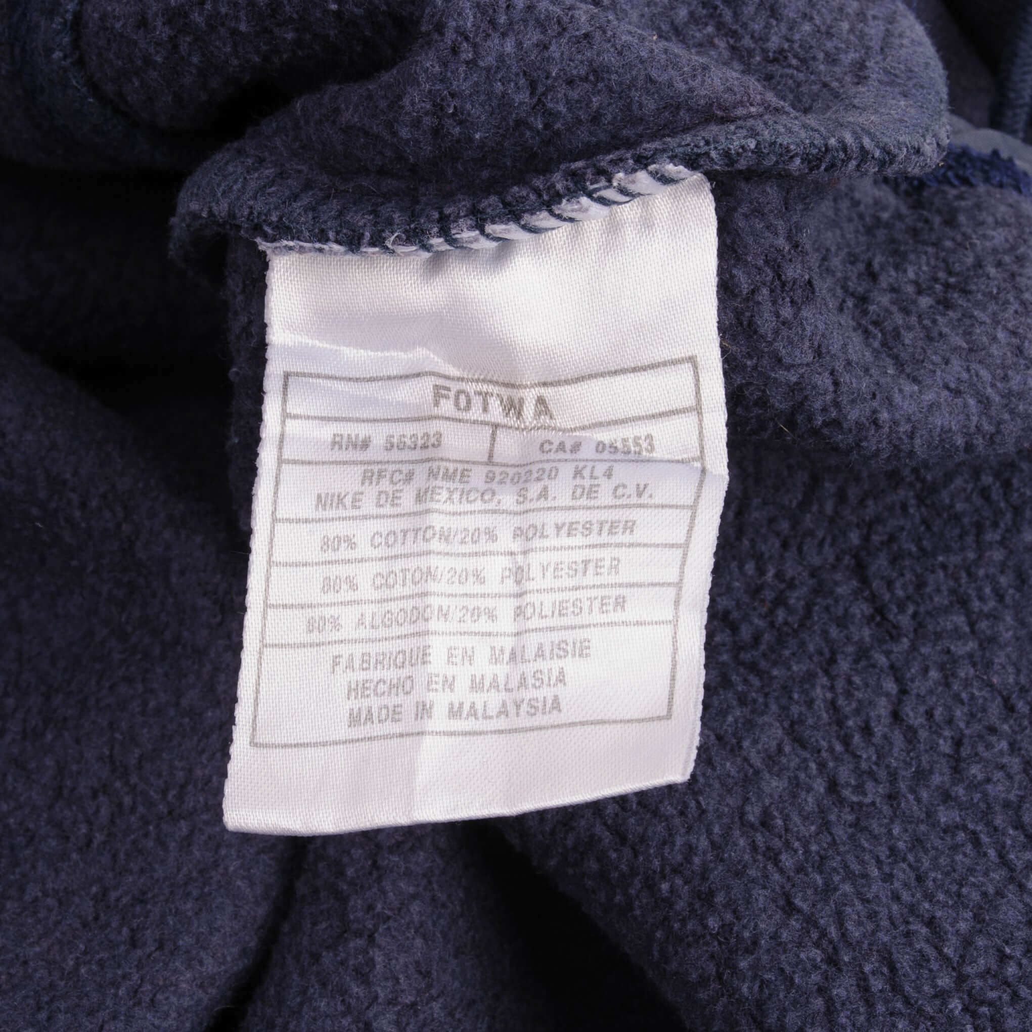 Vintage Nike Shoulder Logo Navy Blue Hoodie Sweatshirt 2000S Size XL