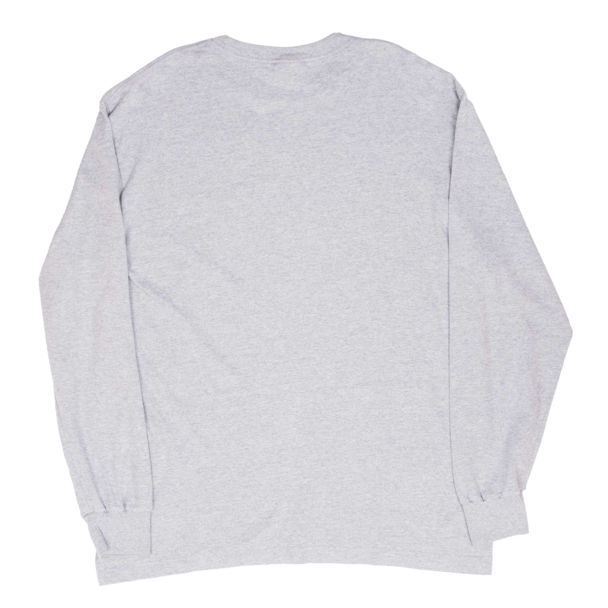 Vintage Ralph Lauren Polo Jeans Grey Sleeve Tee Shirt 1990S Size Large Made In Usa