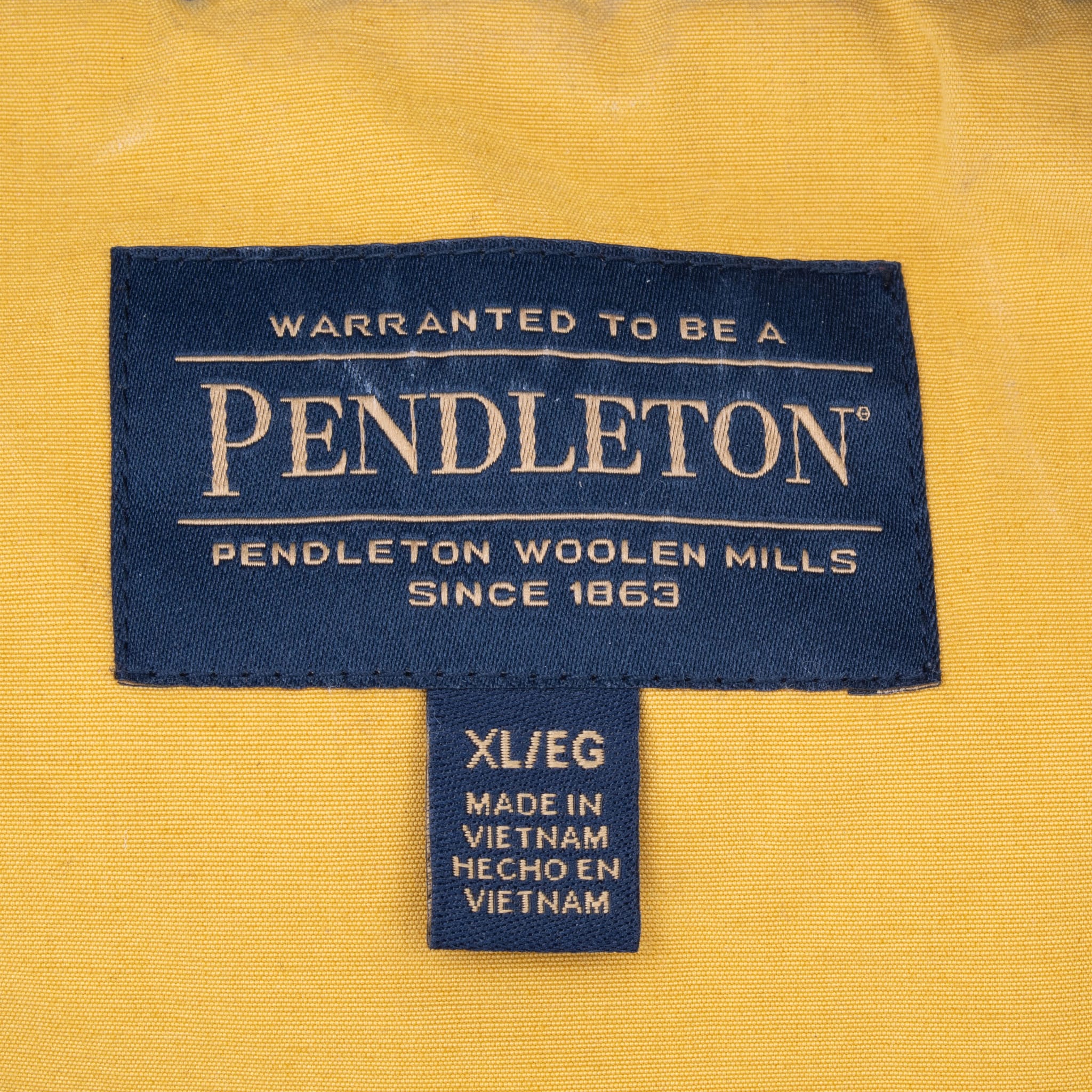 Vintage Pendleton Yellow Rain Coat Jacket 2000S Size XL